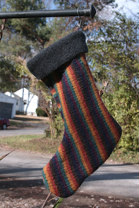 My felted wool Christmas stocking