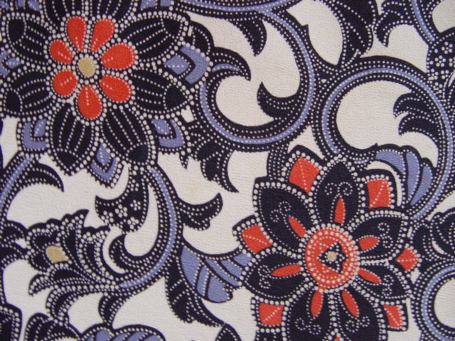 @100 cmx 35 cm Japanese kimono silk fabric/ smooth weave/ shibori tie-dyeing L23 