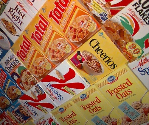 cereal boxes