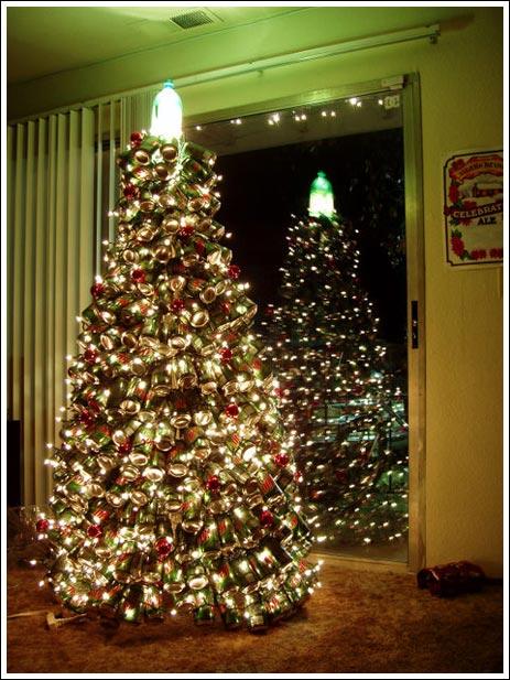 Mountain Dew can Christmas tree