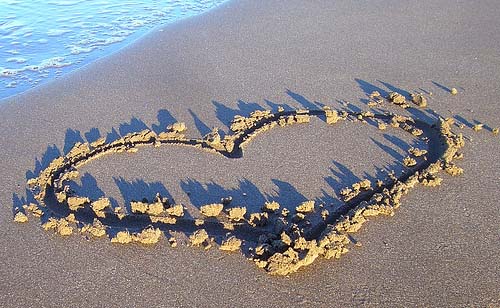 love on a sandy beach