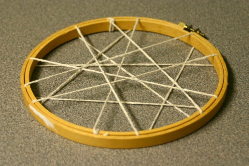 Embroidery Hoop Spider Web
