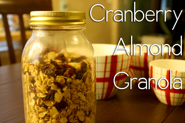 cranberry almond granola