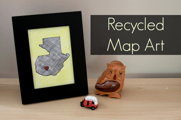 How To: Recycled Map Art