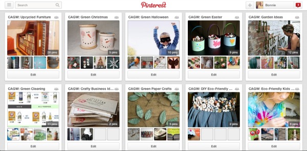 Ending the Green Crafts Showcase, but Starting a New Pinterest Account!