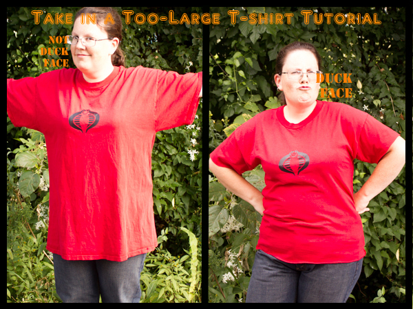 Take in a Too Large Tshirt tutorial