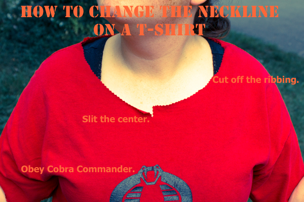 alter neckline on T-shirt tutorial (3 of 3)