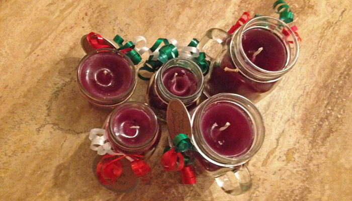 Holiday Christmas DIY Candles