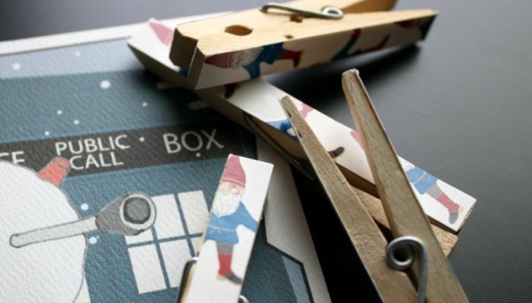 Christmas Card Crafts: Covered Clothespins
