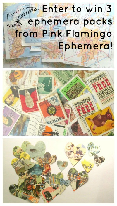 Crafters We Love: Pink Flamingo Ephemera and a Giveaway!