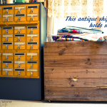 Antique Shipping Box Fabric Storage