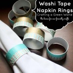 DIY Napkin Rings from a Paper Tube and Washi Tape