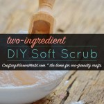 A lot of homemade soft scrub recipes call for toxic ingredients like bleach. This is the easiest, most budget-friendly homemade soft scrub that you can make. And it works like a charm!