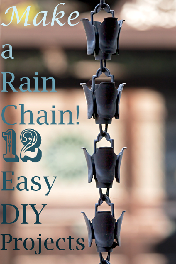 12 DIY Rain Chains for Your Yard - What is a rain chain? Here's how rain chains prevent erosion and 12 DIY rain chains you can make from recycled materials!