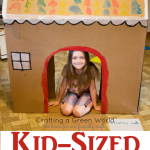 Kid-Sized Cardboard Gingerbread House