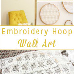 If you want DIY decor on a budget, you’ll love this tutorial: create do it yourself wall art with old embroidery hoops and vintage lace!