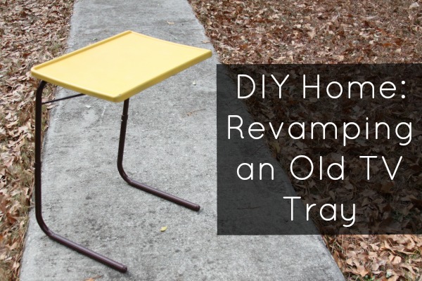 Don't throw away that old TV tray! Revamp it into a functional laptop stand with a little bit of crafty love.