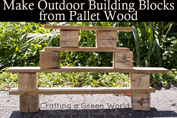 Make your kiddos a set of outdoor building blocks, using nothing more than the ubiquitous wooden pallet.