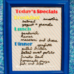 DIY Dry Erase Menu Board from an Old Picture Frame