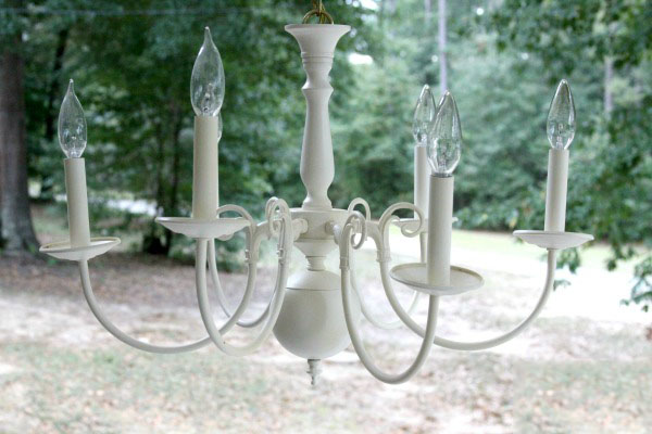 Here's how to spray paint an outdated chandelier to give it a fresh, modern look.