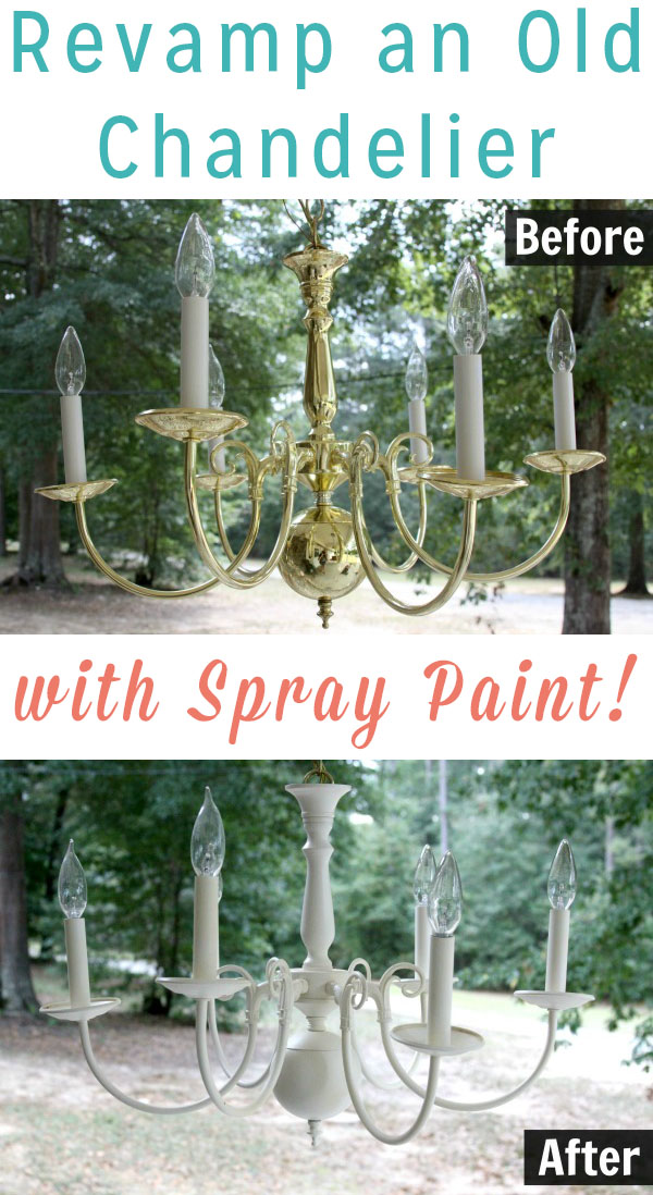 Here's how to spray paint an outdated chandelier to give it a fresh, modern look.