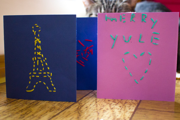 embroidered greeting cards