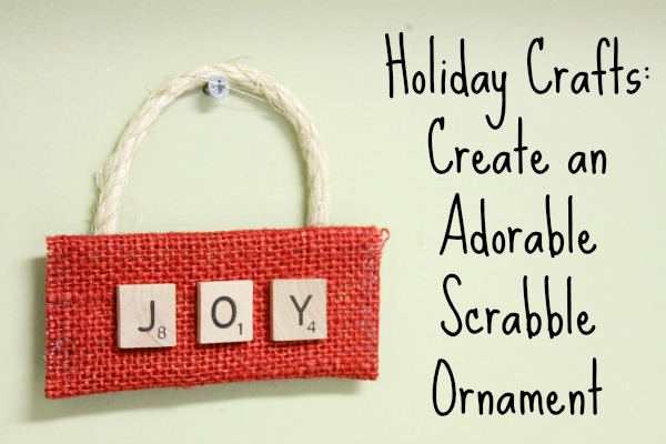 It's never too early to make some holiday crafts like this adorable scrabble ornament!