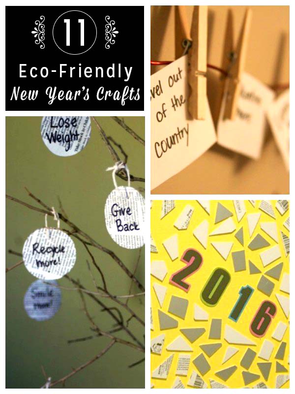 Celebrate the new year with all of the hoopla that it deserves with these eco-friendly New Year's crafts!