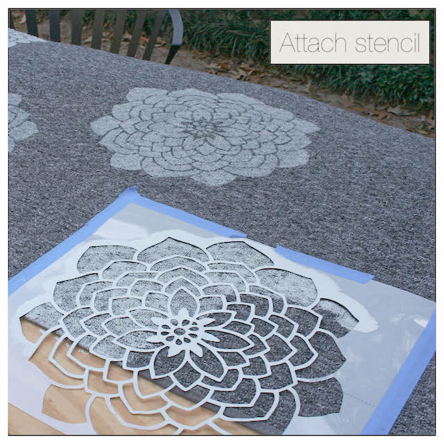 Here's how to stencil a rug, so you can turn a thrift store find or old decor piece into something totally cute and new!