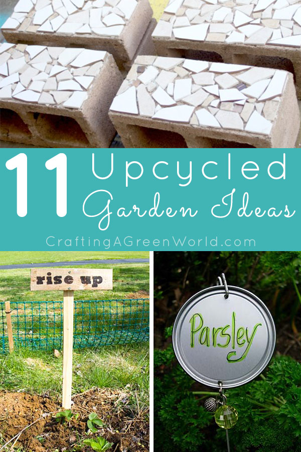 Bling your garden without breaking your budget or adding anything new to the waste stream with these upcycled garden decorations. Weekend project, anyone?