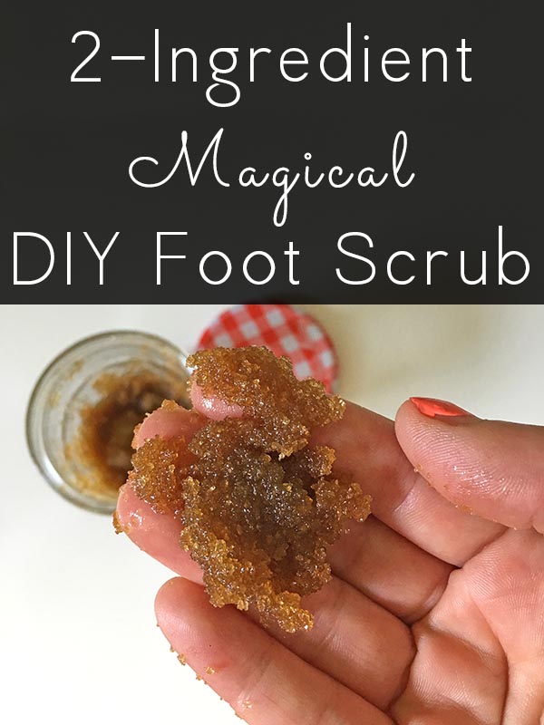 If you're feeling a little bit sandals-shy this year, treat your feet with this magical 2-ingredient foot scrub.