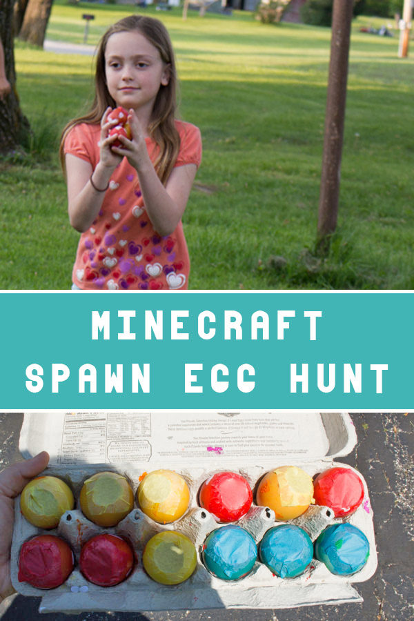 This Spawn egg hunt is one of the Minecraft party games I created for my daughter's Minecraft birthday party. 