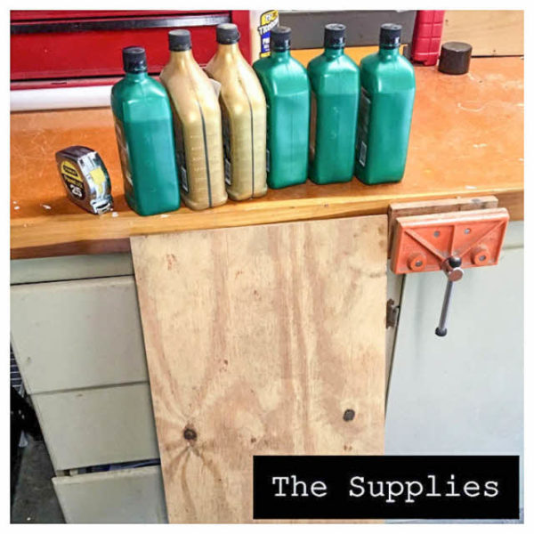 Upcycle motor oil bottles and organize your garage at the same time! These bottles are sturdy and begging to be reused!