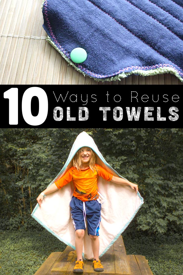 Don't throw away towels that are tattered, torn, or stained. There are lots of useful ways to reuse old towels instead.