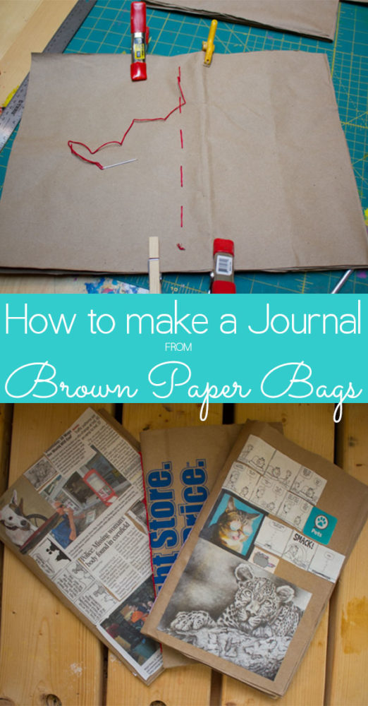 Here's what you need to make a brown paper bag journal for yourself!