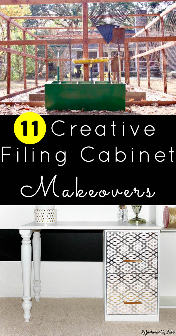 Got an old filing cabinet gathering dust in the garage? We've got a bunch of fun ideas for filing cabinet makeovers!