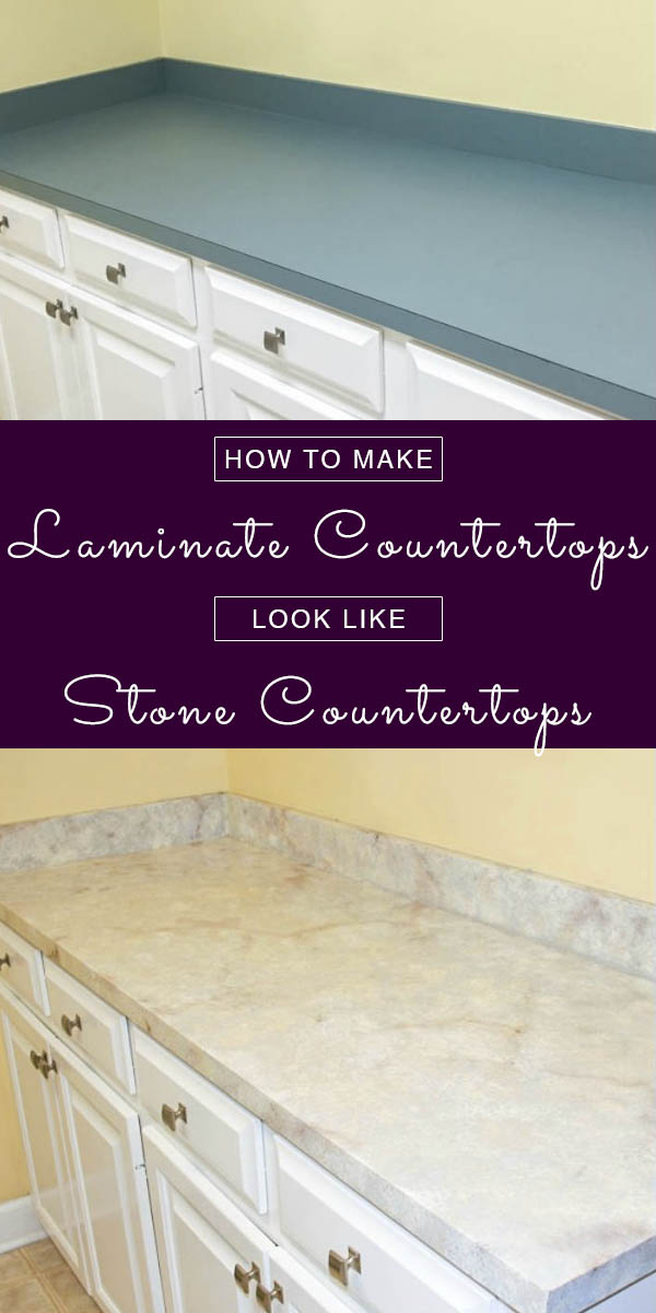 Try this cool technique to make laminate countertops look like granite, so you can have the modern look you want without ripping out your old countertops.