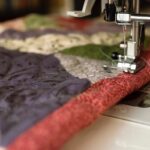 sewing a quilt