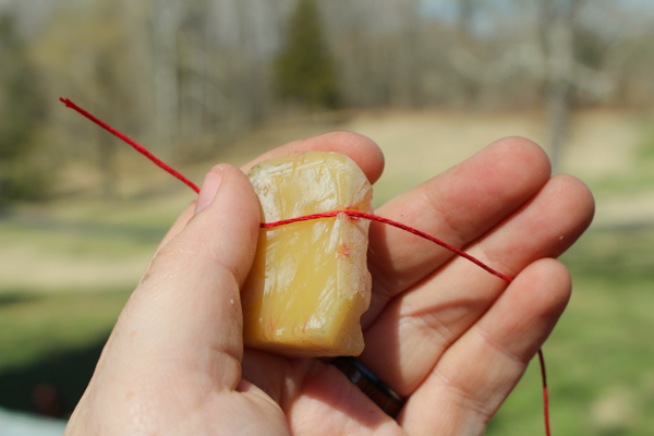 thread with beeswax