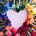 embroidery floss heart