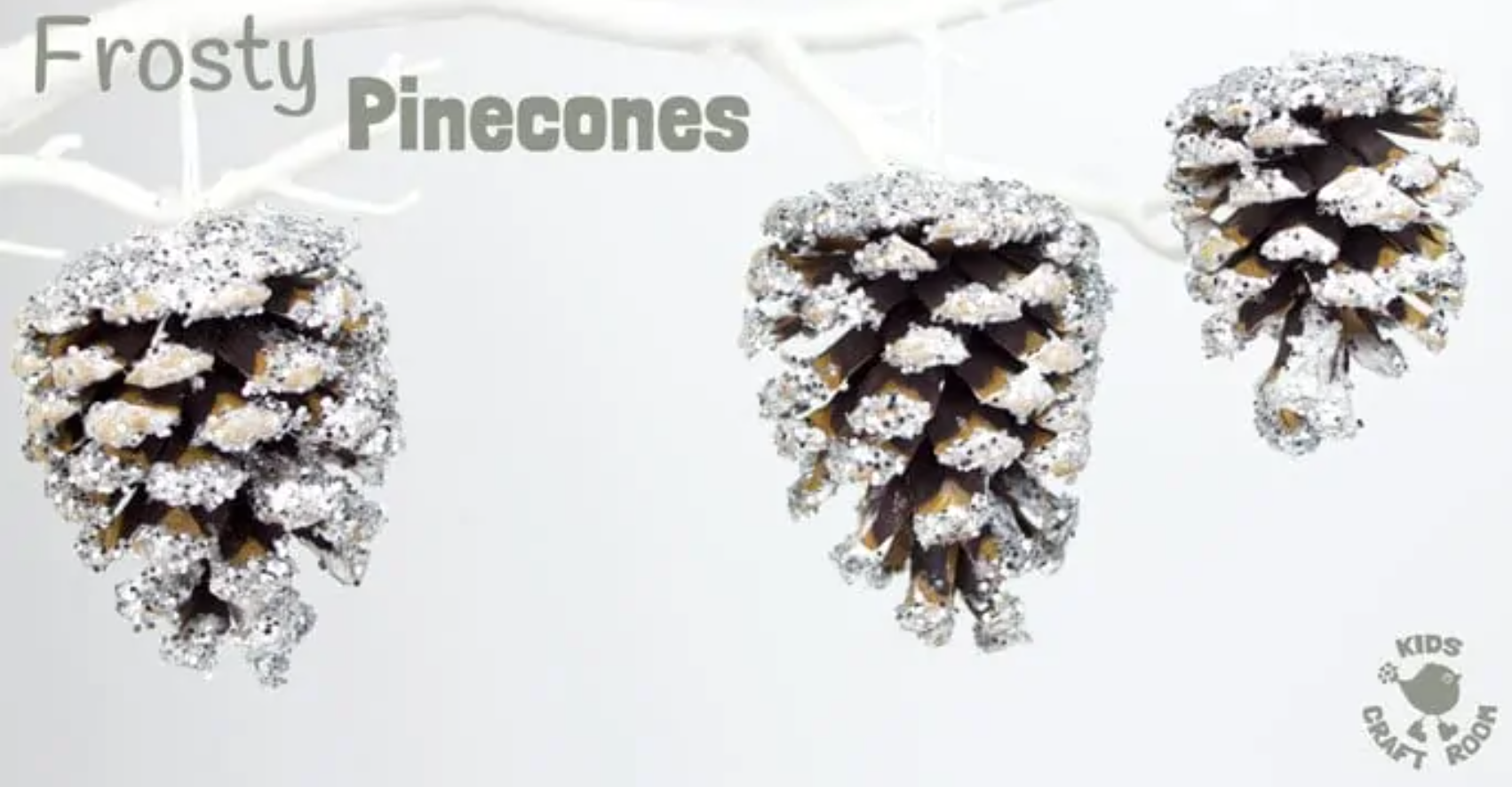 frosty pinecones