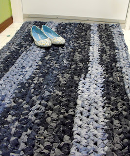 crocheted denim rug from Just Stringing Along