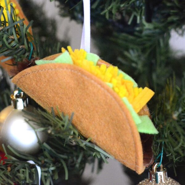 felt taco ornament via Orange Bettie