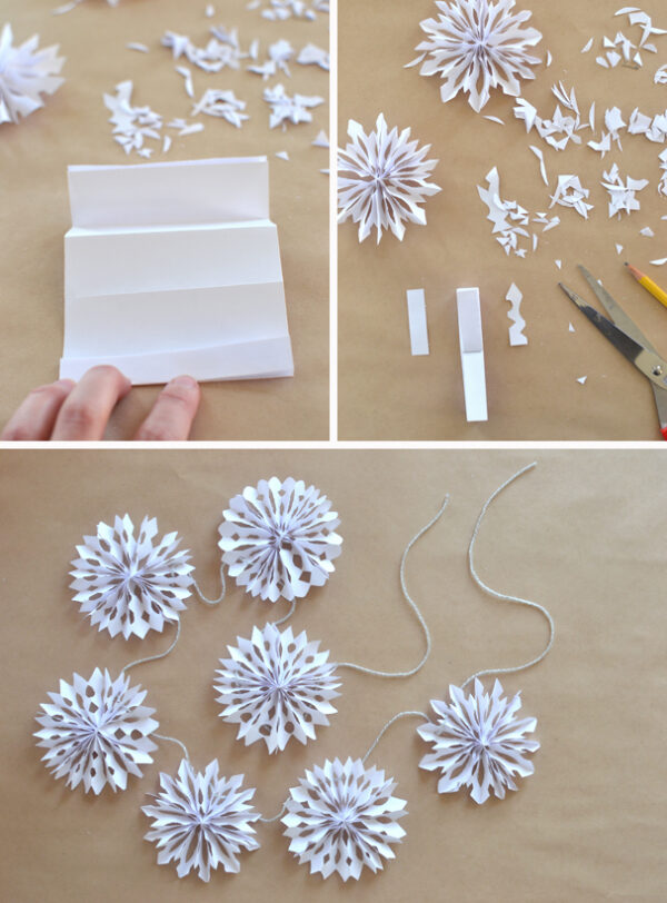 paper snowflake garland via Art Bar Blog
