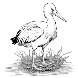 audubon stork coloring pages for creative minds coloring page