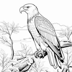 scenic audubon eagle coloring pages coloring page