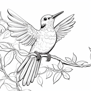 whimsical audubon hummingbird coloring pages coloring page