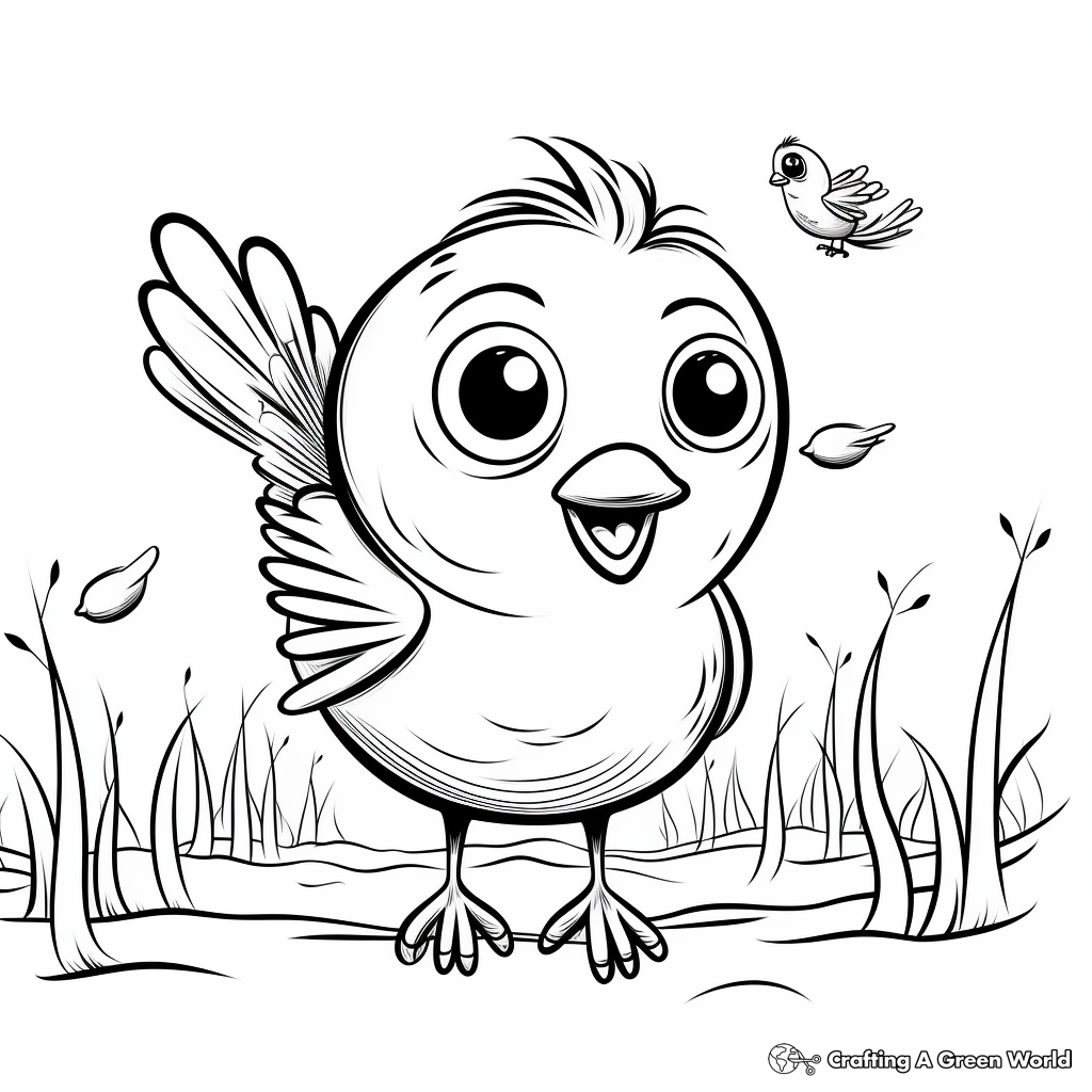 "Blue Birds in Flight" - Multiple Bird Coloring Pages 1