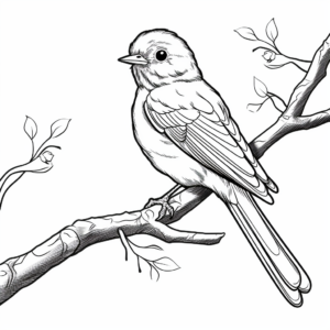 "Blue Birds in Their Natural Habitat" Coloring Pages 3