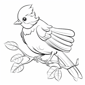 "Blue Birds in Their Natural Habitat" Coloring Pages 4